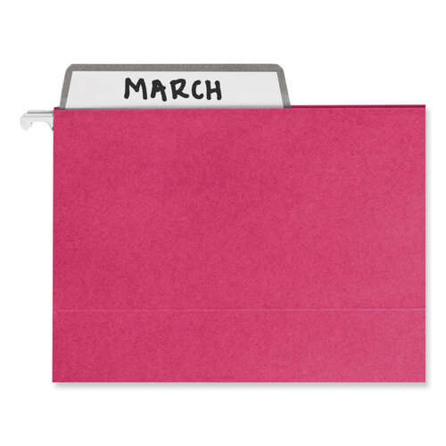 SMD64197 - Smead - Colored Hanging File Folders with ProTab Kit, Letter Size, 1/3-Cut, Red