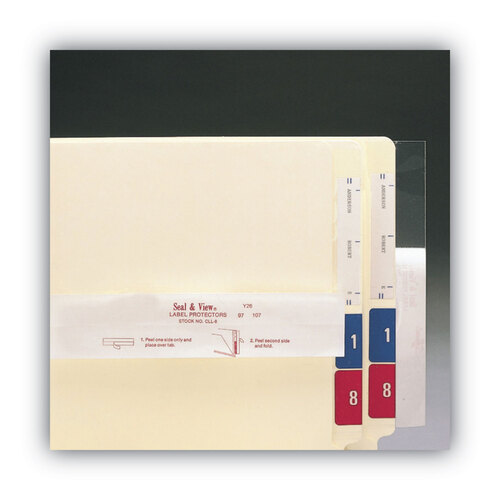 SMD67608 - Smead - Seal and View File Folder Label Protector, Clear Laminate, 8 x 1.69, 100/Pack