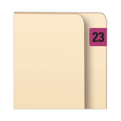 SMD68323 - Smead - Yearly End Tab File Folder Labels, 23, 0.75 x 1.5, Purple, 500 Labels/Roll