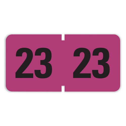 SMD68323 - Smead - Yearly End Tab File Folder Labels, 23, 0.75 x 1.5, Purple, 500 Labels/Roll