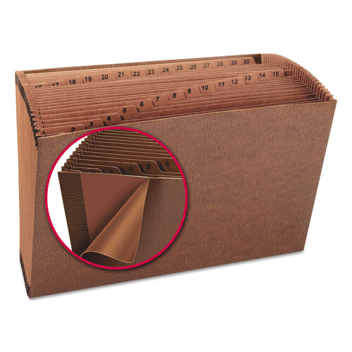 SMD70469 - Smead - TUFF Expanding Open-Top Stadium File, 31 Sections, 1/31-Cut Tabs, Legal Size, Redrope