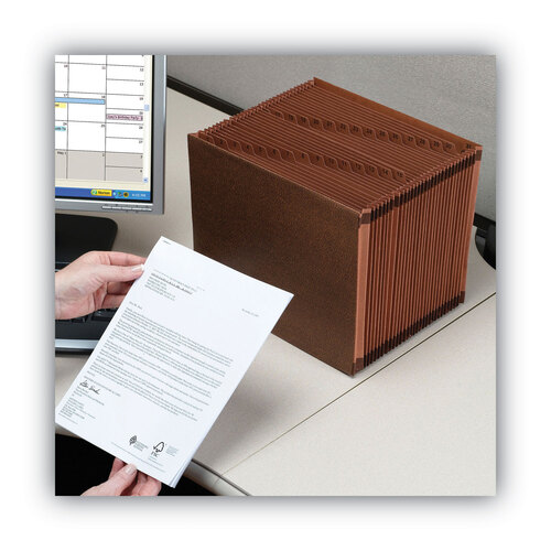SMD70469 - Smead - TUFF Expanding Open-Top Stadium File, 31 Sections, 1/31-Cut Tabs, Legal Size, Redrope