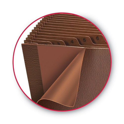 SMD70469 - Smead - TUFF Expanding Open-Top Stadium File, 31 Sections, 1/31-Cut Tabs, Legal Size, Redrope