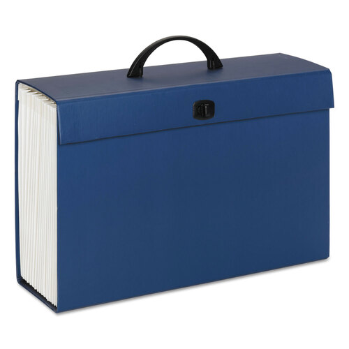 SMD70806 - Smead - Expanding File Box, 16.63&quot; Expansion, 19 Sections, Twist-Lock Latch Closure, 2/5-Cut Tabs, Legal Size, Blue