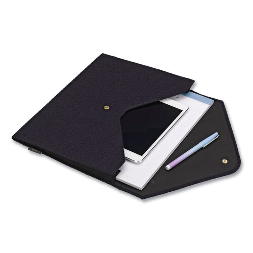 SMD70922 - Smead - Soft Touch Cloth Expanding Files, 2&quot; Expansion, 1 Section, Snap Closure, Letter Size, Dark Blue