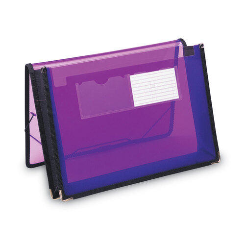 SMD71952 - Smead - Poly Wallets, 2.25&quot; Expansion, 1 Section, Elastic Cord Closure, Letter Size, Translucent Purple