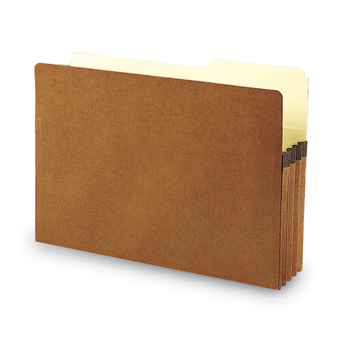 SMD74088 - Smead - Redrope Drop Front File Pockets with 2/5-Cut Guide Height Tabs, 3.5&quot; Expansion, Legal Size, Redrope, 25/Box