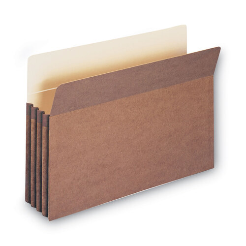 SMD74224 - Smead - Redrope Drop Front File Pockets, 3.5&quot; Expansion, Legal Size, Redrope, 25/Box