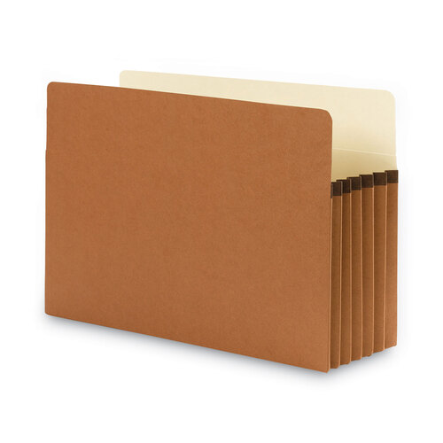 SMD74234 - Smead - Redrope Drop Front File Pockets, 5.25&quot; Expansion, Legal Size, Redrope, 10/Box