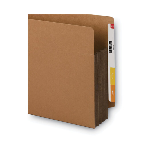 SMD74681 - Smead - Redrope Drop-Front End Tab File Pockets, Fully Lined 6.5&quot; High Gussets, 3.5&quot; Expansion, Legal Size, Redrope/Brown, 10/Box