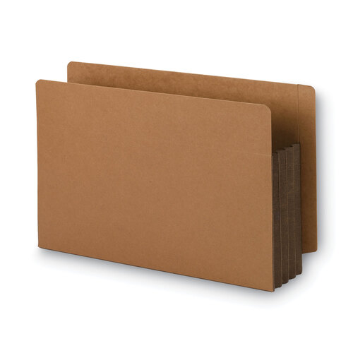 SMD74681 - Smead - Redrope Drop-Front End Tab File Pockets, Fully Lined 6.5&quot; High Gussets, 3.5&quot; Expansion, Legal Size, Redrope/Brown, 10/Box