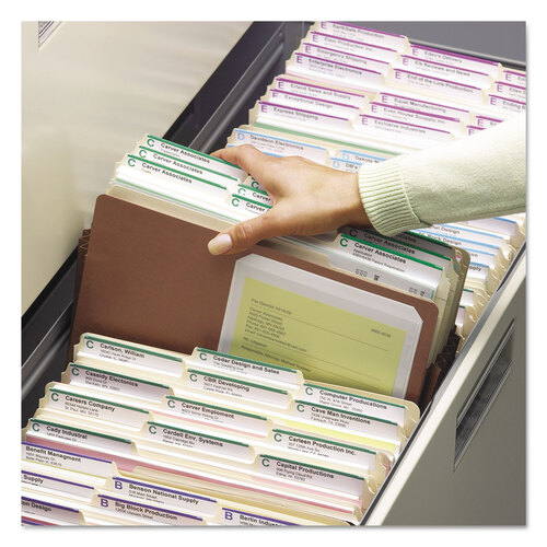 SMD74805 - Smead - Redrope Drop Front File Pockets, 3.5&quot; Expansion, Legal Size, Redrope, 50/Box