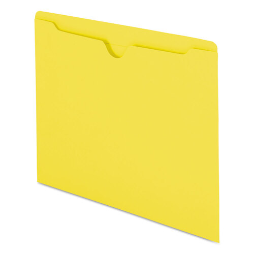 SMD75511 - Smead - Colored File Jackets with Reinforced Double-Ply Tab, Straight Tab, Letter Size, Yellow, 100/Box