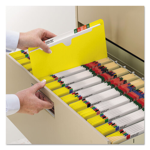 SMD75511 - Smead - Colored File Jackets with Reinforced Double-Ply Tab, Straight Tab, Letter Size, Yellow, 100/Box