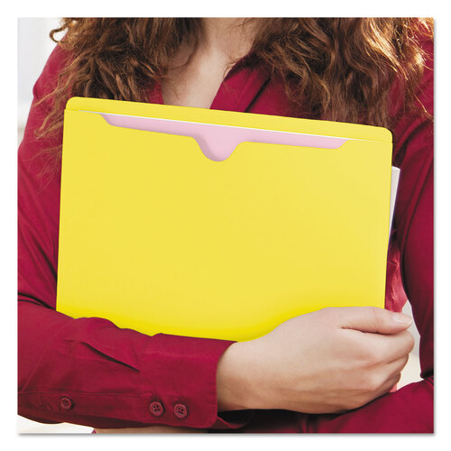 SMD75511 - Smead - Colored File Jackets with Reinforced Double-Ply Tab, Straight Tab, Letter Size, Yellow, 100/Box