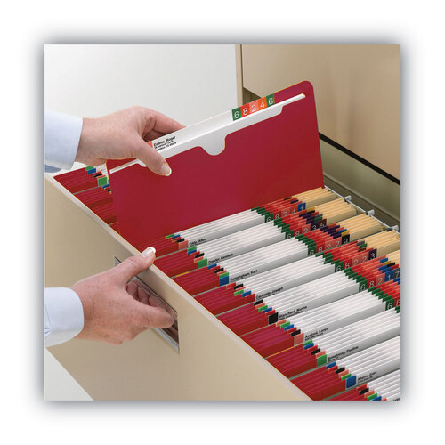 SMD75569 - Smead - Colored File Jackets with Reinforced Double-Ply Tab, Straight Tab, Letter Size, Red, 50/Box