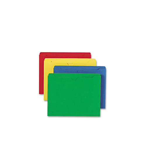 SMD75613 - Smead - Colored File Jackets with Reinforced Double-Ply Tab, Straight Tab, Letter Size, Assorted Colors, 100/Box