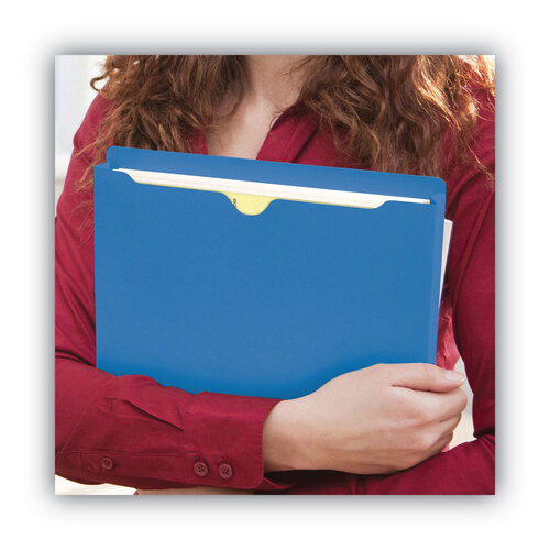 SMD75673 - Smead - Colored File Jackets with Reinforced Double-Ply Tab, Straight Tab, Letter Size, Assorted Colors, 50/Box