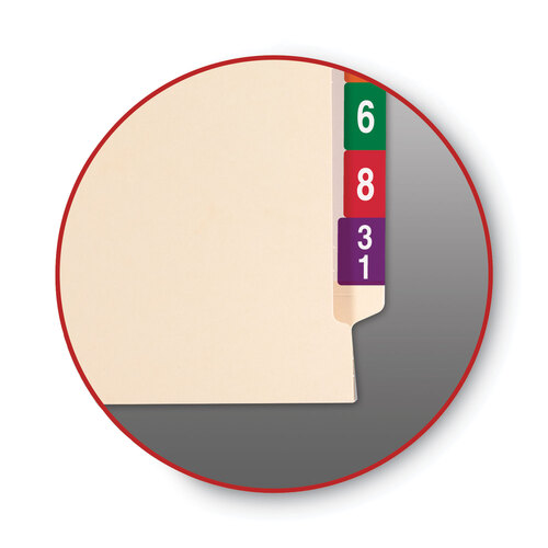 SMD75700 - Smead - End Tab Jackets with Reinforced Tabs, Straight Tab, Letter Size, 11-pt Manila, 100/Box