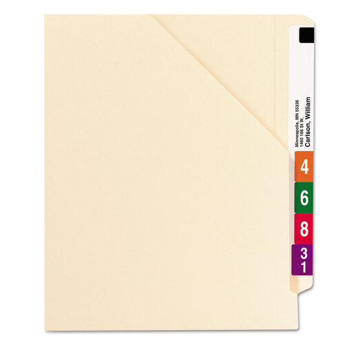 SMD75700 - Smead - End Tab Jackets with Reinforced Tabs, Straight Tab, Letter Size, 11-pt Manila, 100/Box