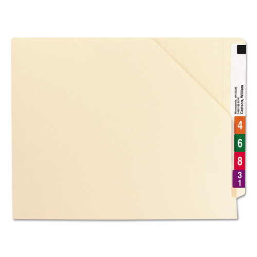SMD75700 - Smead - End Tab Jackets with Reinforced Tabs, Straight Tab, Letter Size, 11-pt Manila, 100/Box