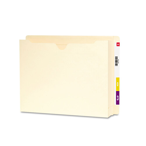 SMD76910 - Smead - Heavyweight End Tab File Jacket with 2&quot; Expansion, Straight Tab, Letter Size, Manila, 25/Box