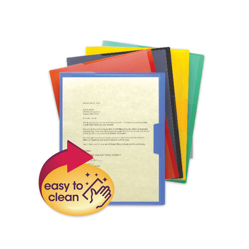 SMD85740 - Smead - Organized Up Poly Opaque Project Jackets, Letter Size, Assorted Colors, 5/Pack