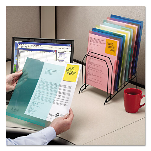 SMD85750 - Smead - Organized Up Translucent Poly Project Jacket, Letter Size, Assorted Colors, 5/Pack