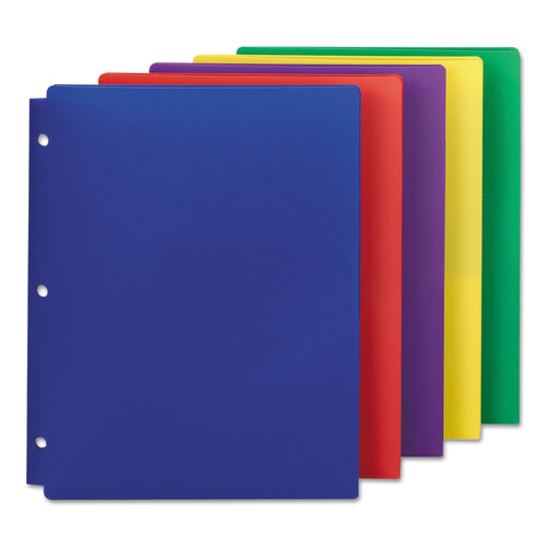 SMD87939 - Smead - Poly Snap-In Two-Pocket Folder, 50-Sheet Capacity, 11 x 8.5, Assorted, 10/Pack