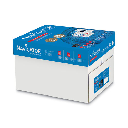 SNANMP1124 - Navigator - Premium Multipurpose Copy Paper, 97 Bright, 24 lb Bond Weight, 8.5 x 11, White, 500 Sheets/Ream, 10 Reams/Carton