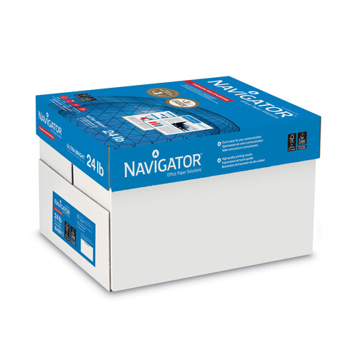 SNANMP1124 - Navigator - Premium Multipurpose Copy Paper, 97 Bright, 24 lb Bond Weight, 8.5 x 11, White, 500 Sheets/Ream, 10 Reams/Carton