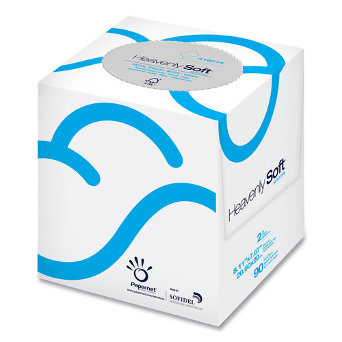 Heavenly Soft Facial Tissue, 2-Ply, White, 90/Cube Box, 36 Boxes/Carton Heavenly Soft Facial Tissue, 2-Ply, White, 90/Cube Box, 36 Boxes/Carton