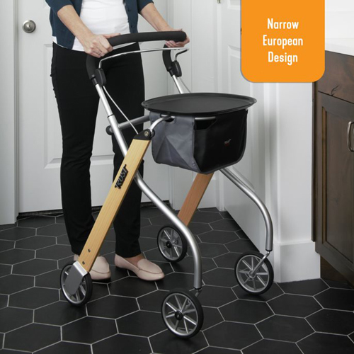 SRX4500-WN - Stander - Stander Let's Go Indoor Rollator by Trust Care - Walnut