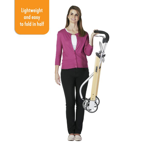 SRX4500-WN - Stander - Stander Let's Go Indoor Rollator by Trust Care - Walnut