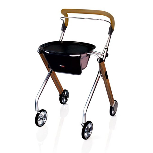 SRX4500-WN - Stander - Stander Let's Go Indoor Rollator by Trust Care - Walnut