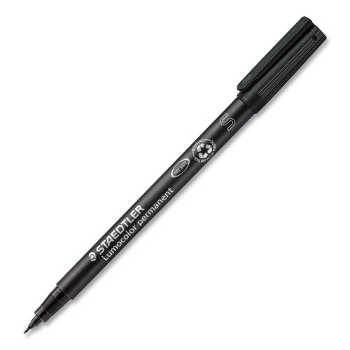 STD313WP4 - Staedtler - Lumocolor Permanent Marker Pen, Porous Point, Extra-Fine, 0.4 mm, Assorted Ink Colors/Barrel, 4/Pack