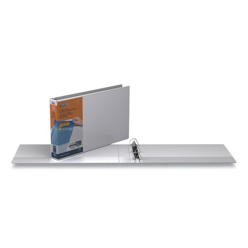 STW94020 - Stride Writing - QuickFit Ledger D-Ring View Binder, 3 Rings, 1.5&quot; Capacity, 11 x 17, White