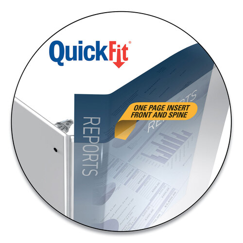 STW94020 - Stride Writing - QuickFit Ledger D-Ring View Binder, 3 Rings, 1.5&quot; Capacity, 11 x 17, White