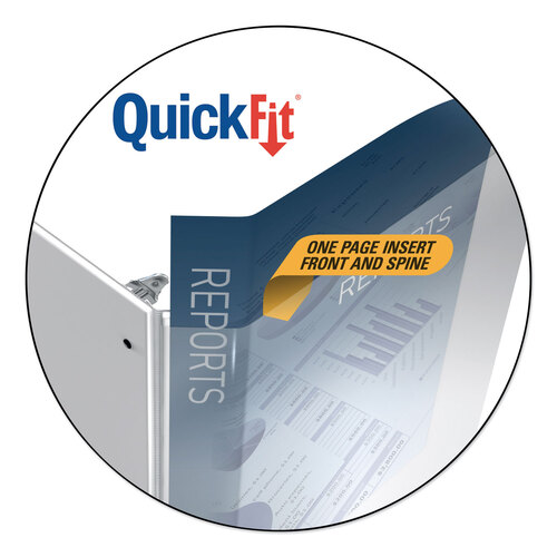 STW94050 - Stride Writing - QuickFit Ledger D-Ring View Binder, 3 Rings, 3&quot; Capacity, 11 x 17, White