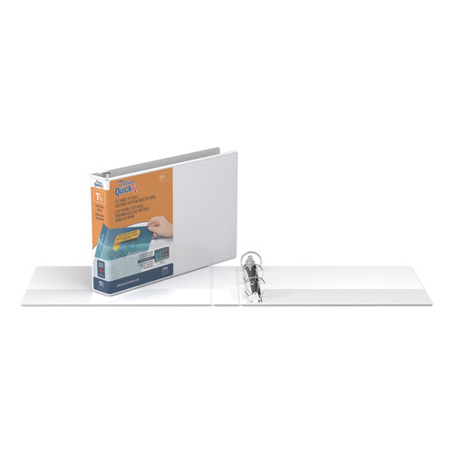 STW97120 - Stride Writing - QuickFit Landscape Spreadsheet Round Ring View Binder, 3 Rings, 1.5&quot; Capacity, 11 x 8.5, White