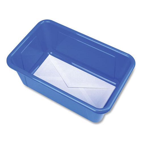 STX62406U05C - Storex - Cubby Bin with Lid, 1 Section, 2 gal, 8.2 x 12.5 x 11.5, Assorted Colors, 5/Pack