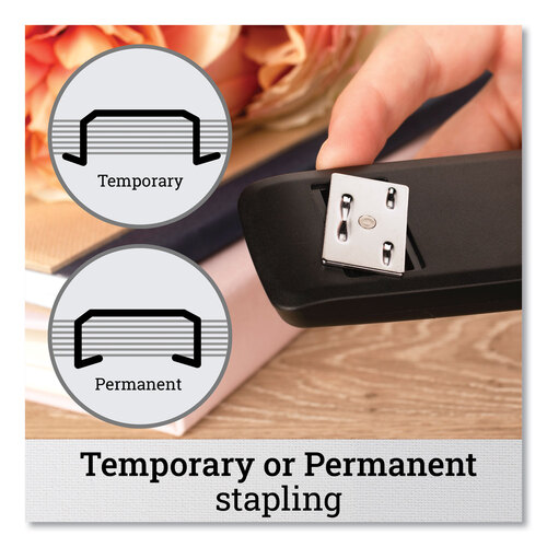 Standard Full Strip Desk Stapler, 15-Sheet Capacity, Black