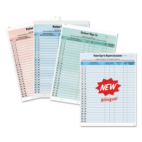 TAB14541 - Tabbies - HIPAA Labels, Patient Sign-In, 8.5 x 11, Blue, 23/Sheet, 125 Sheets/Pack