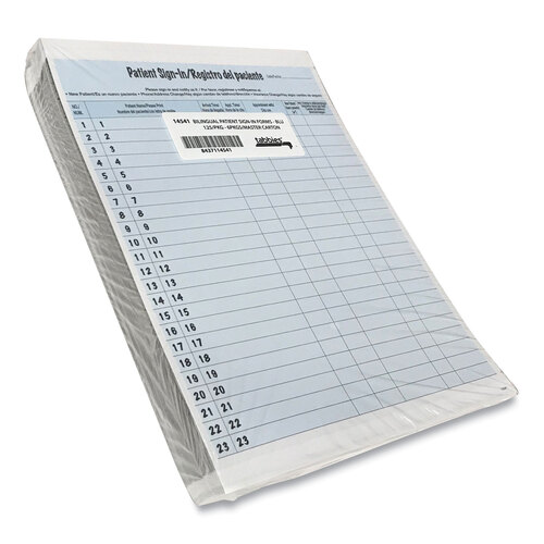 TAB14541 - Tabbies - HIPAA Labels, Patient Sign-In, 8.5 x 11, Blue, 23/Sheet, 125 Sheets/Pack