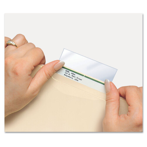 TAB58385 - Tabbies - Self-Adhesive Label/File Folder Protector, Top Tab, 3.5 x 2, Clear, 500/Box