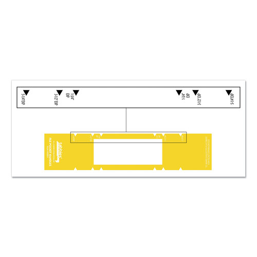 TAB68801 - Tabbies - File Pocket Handles, 9.63 x 2, Yellow/White, 4/Sheet, 12 Sheets/Pack