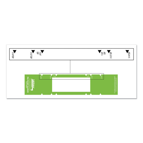 TAB68809 - Tabbies - File Pocket Handles, 9.63 x 2, Green/White, 4/Sheet, 12 Sheets/Pack