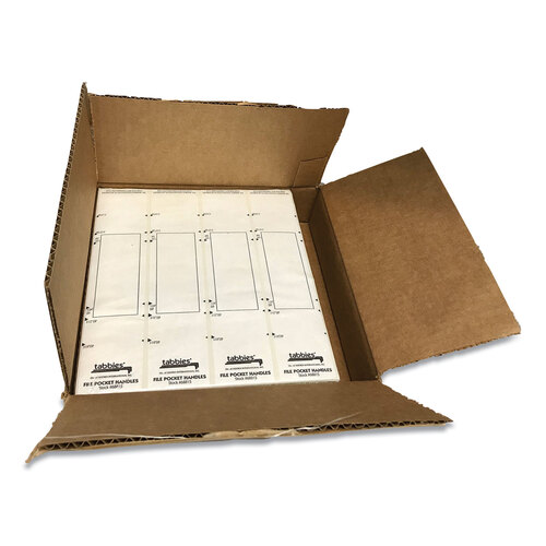 TAB68815 - Tabbies - File Pocket Handles, 9.63 x 2, White, 4/Sheet, 12 Sheets/Pack
