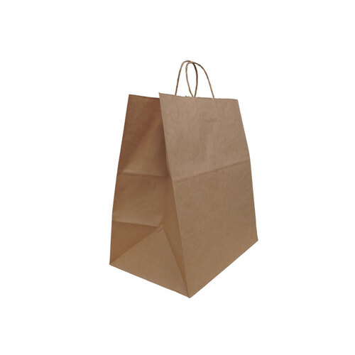 TDPTKNTAOUDE - SOLUPAC - Take Out Twist Handle Bag, Natural Twisted-Paper Handles, 12" x 9" x 15.75", Natural, 200/Carton