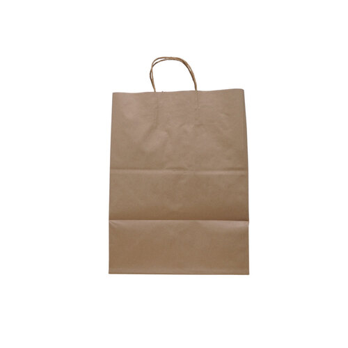 TDPTKNTAOUDE - SOLUPAC - Take Out Twist Handle Bag, Natural Twisted-Paper Handles, 12" x 9" x 15.75", Natural, 200/Carton